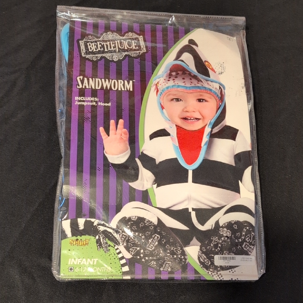 Sandworm Infant Costume - Black and White